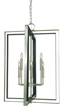 Framburg 4865 PN/MBLACK - 6-Light Polished Nickel/Matte Black Symmetry Chandelier