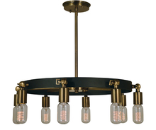 Framburg 4889 PN/MBLACK - 8-Light Polished Nickel/Matte Black Felix Chandelier