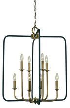 Framburg 4918 PN/MBLACK - 8-Light Polished Nickel/Matte Black Boulevard Chandelier