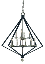 Framburg 4922 PN/SP - 12-Light Polished Nickel/Satin Pewter Ice Chandelier