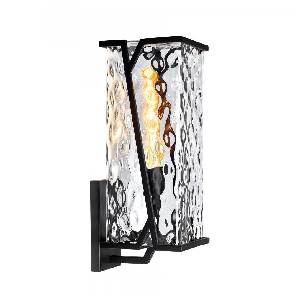 Waterfall 18'' High 1-Light Outdoor Sconce - Matte Black