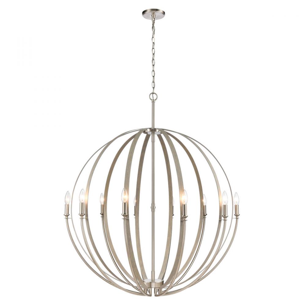 Rotunde 38'' Wide 10-Light Chandelier - Beechwood