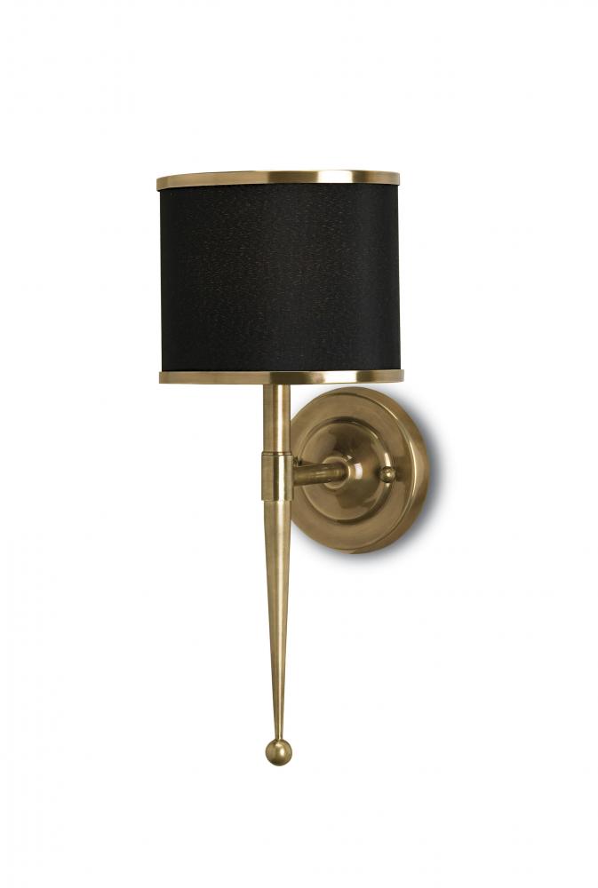 Primo Brass Wall Sconce, Black