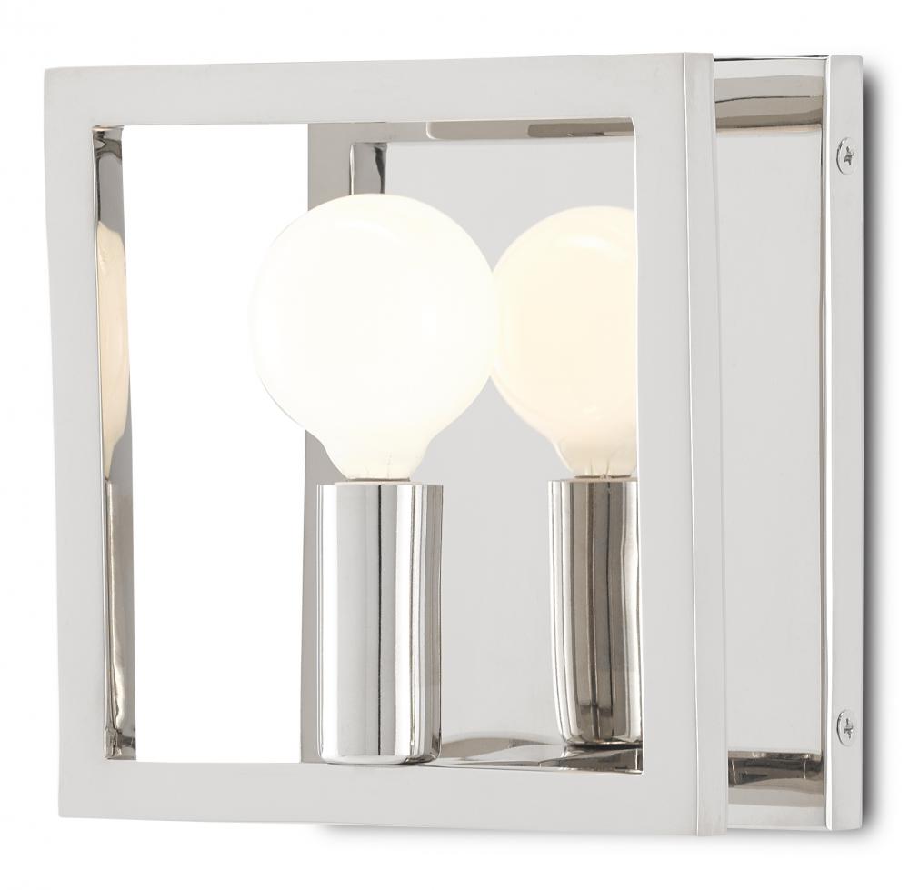 Quadrato Nickel Wall Sconce