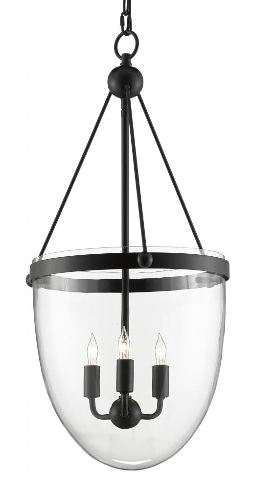 Ovolo Black Glass Lantern