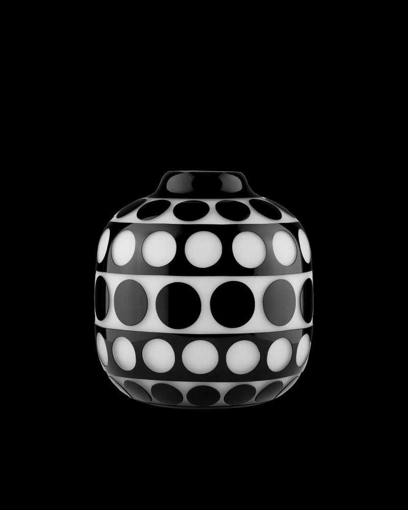 Cicero Small Black & White Vase