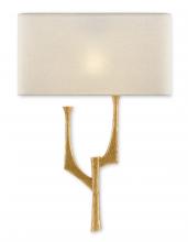 Currey 5000-0182 - Bodnant Gold Wall Sconce, Whit