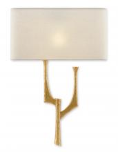 Currey 5000-0183 - Bodnant Gold Wall Sconce, Whit