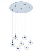 ET2 E93772-21SN - Starburst 7-Light RapidJack Pendant and Canopy