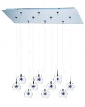 ET2 E93972-21SN - Starburst 10-Light RapidJack Pendant and Canopy